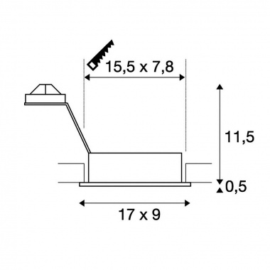 Vestavné bodové svítidlo 12V SLV LA 113492-3