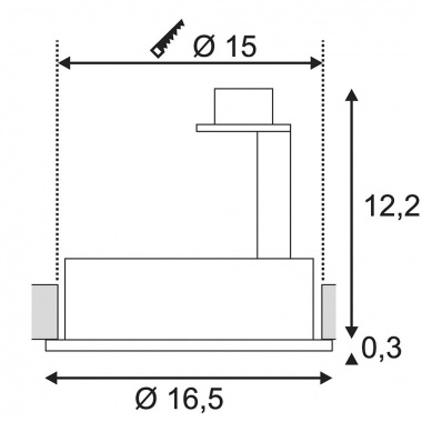 Vestavné bodové svítidlo 230V SLV LA 113540-3