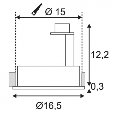 Vestavné bodové svítidlo 230V SLV LA 113550-3