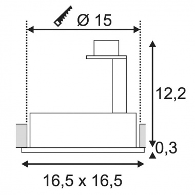 Vestavné bodové svítidlo 230V SLV LA 113830-3