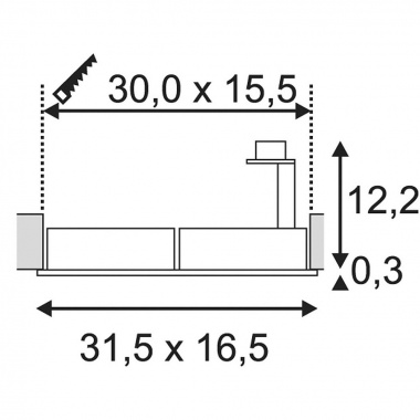 Vestavné bodové svítidlo 230V SLV LA 113840-3