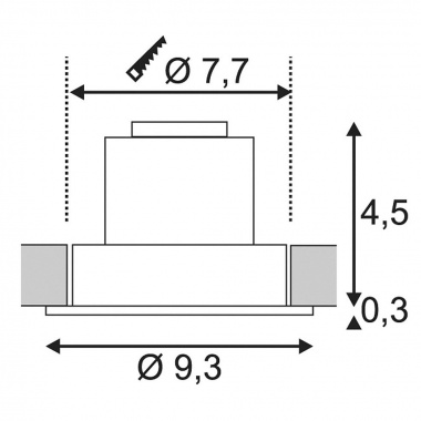 Vestavné bodové svítidlo 230V LED  SLV LA 113870-3