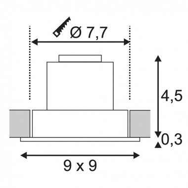 Vestavné bodové svítidlo 230V LED  SLV LA 113880-3