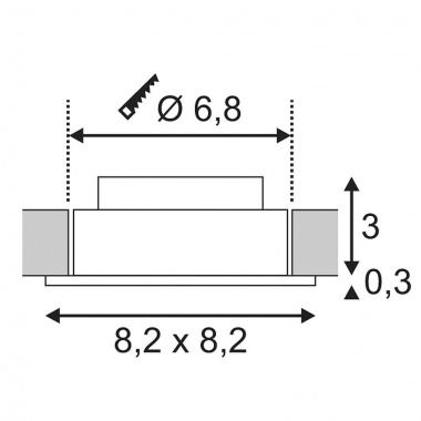 Vestavné bodové svítidlo 230V SLV LA 113961-3