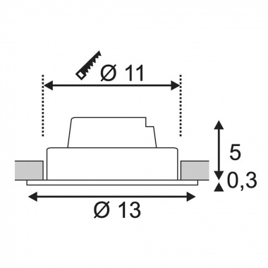 Vestavné bodové svítidlo 230V LED  SLV LA 114220-3