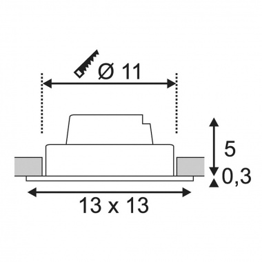 Vestavné bodové svítidlo 230V LED  SLV LA 114250-2