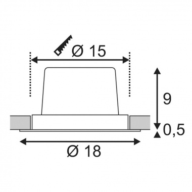 Vestavné bodové svítidlo 230V LED  SLV LA 114271-3