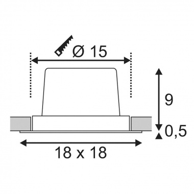 Vestavné bodové svítidlo 230V LED  SLV LA 114280-3