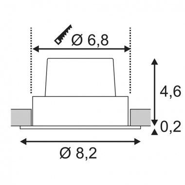 Vestavné bodové svítidlo 230V LED  SLV LA 114380-4