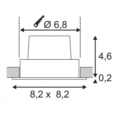 Vestavné bodové svítidlo 230V LED  SLV LA 114390-4