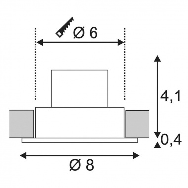 Vestavné bodové svítidlo 230V LED  SLV LA 114421-3