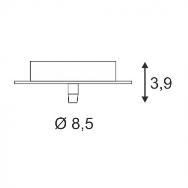Stropní rozeta, 1 výstup, kulatá, bílá, včetně odlehčovacího profilu SLV LA 132605-2