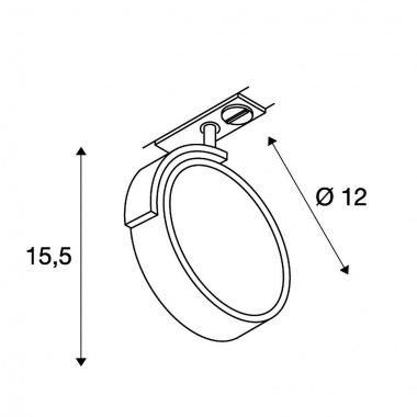 KALU TRACK QPAR111 pro 1-okr. lištu černá 230V GU10 75W SLV LA 143540-2