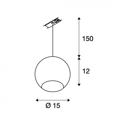 LIGHT EYE závěsná pro 1-okr. lištu chrom 230V GU10 75W SLV LA 143620-2