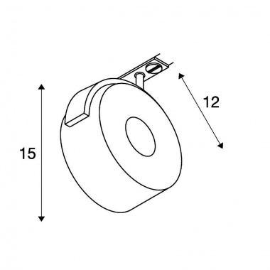 KALU TRACK LEDDISK pro 1-okr. lištu bílá 230V COB LED 12W 85° 30 SLV LA 143731-4