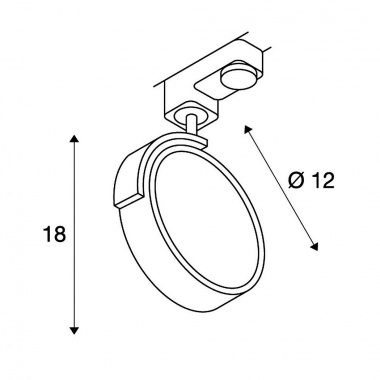 KALU TRACK QPAR111 pro tříokr. lištu 230V GU10 75W SLV LA 152610-3