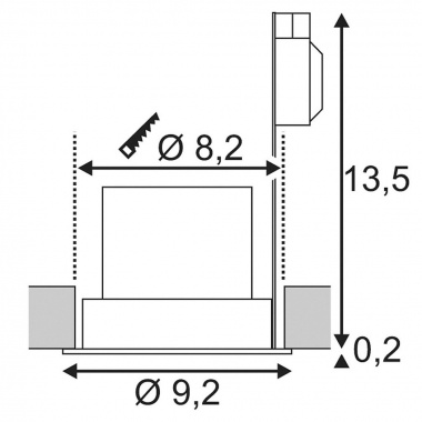 Vestavné bodové svítidlo 230V SLV LA 161271-2