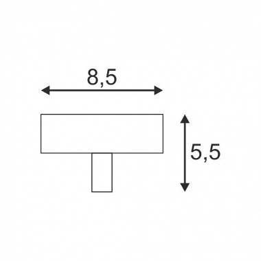 Stropní rozeta GLENOS, bílá matná, 8,5x8,5x2,7 cm, s odlehčovacím profilem SLV LA 210061-2