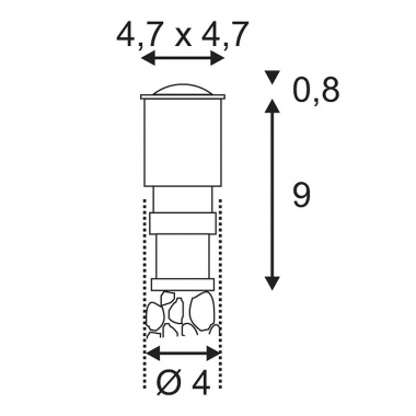 Vestavné bodové svítidlo 230V SLV LA 228342-3