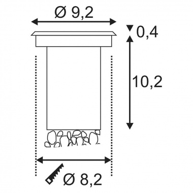 Pojezdové/zemní svítidlo LED  SLV LA 233520-3