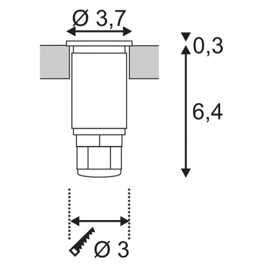 Pojezdové/zemní svítidlo LED  SLV LA 233540-3