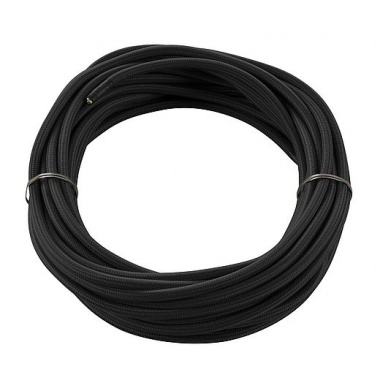 Textile cable, 3-pole, 10m, black H03VV-F, 3x0,75mm?  SLV LA 961270-1