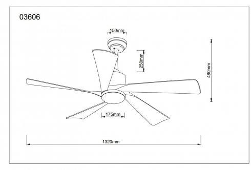 Stropní svítidlo, ventilátor GL 03606-6