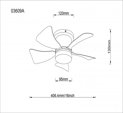 Stropní svítidlo, ventilátor GL 03609A-6