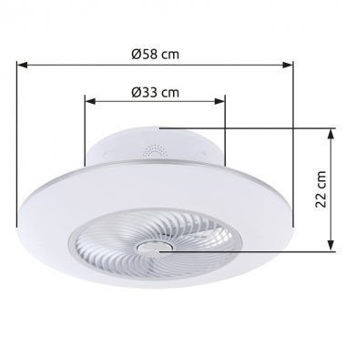 Stropní svítidlo, ventilátor GL 03623-7