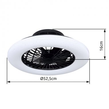 Stropní svítidlo, ventilátor GL 03628B-7