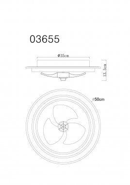 Stropní svítidlo, ventilátor GL 03655-5