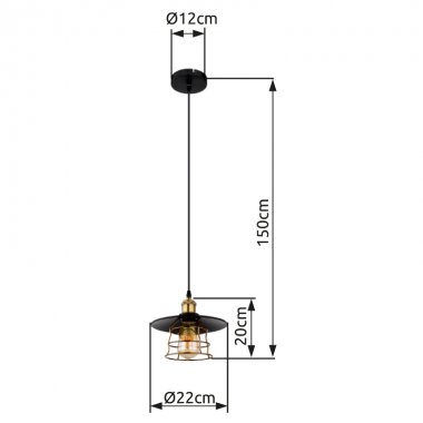 Lustr/závěsné svítidlo GL 15086BH-3
