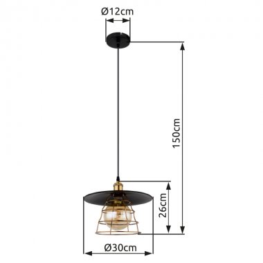 Lustr/závěsné svítidlo GL 15086BH1-3
