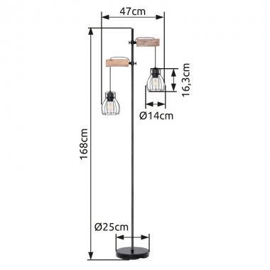 Stojací lampa GL 15326-2SN-4