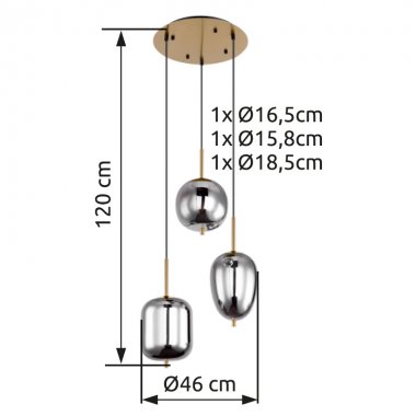 Lustr/závěsné svítidlo GL 15345-3MM-3