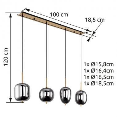 Lustr/závěsné svítidlo GL 15345-4MM-4