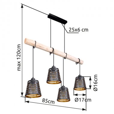 Lustr/závěsné svítidlo GL 15451-4H-4