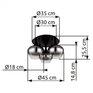 Stropní svítidlo GL 15548-3D-2