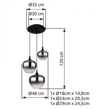 Lustr/závěsné svítidlo GL 15548-3H-3