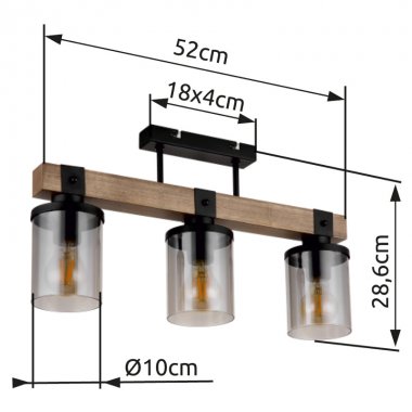 Stropní svítidlo GL 15555-3D-4