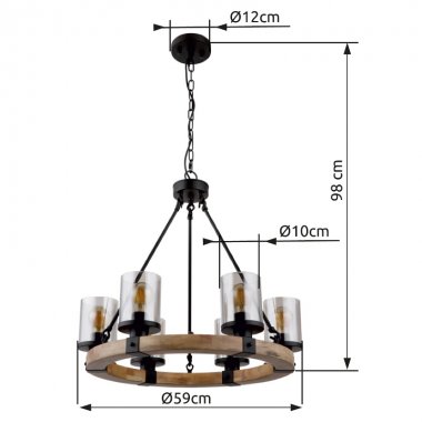 Lustr/závěsné svítidlo GL 15555-6H-4