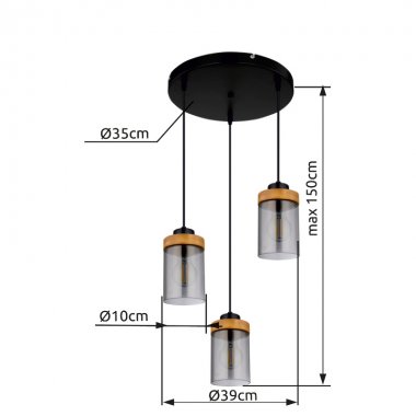 Lustr/závěsné svítidlo GL 15557-3H-3
