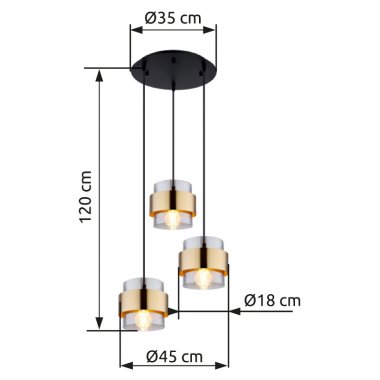 Lustr/závěsné svítidlo GL 15560-3H-3