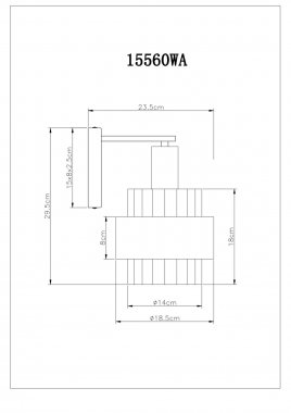 Nástěnné svítidlo GL 15560WA-3