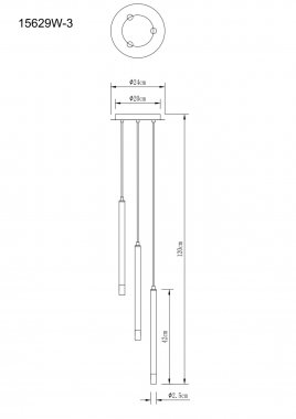 Lustr/závěsné svítidlo GL 15629W-3-3
