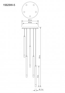 Lustr/závěsné svítidlo GL 15629W-5-2