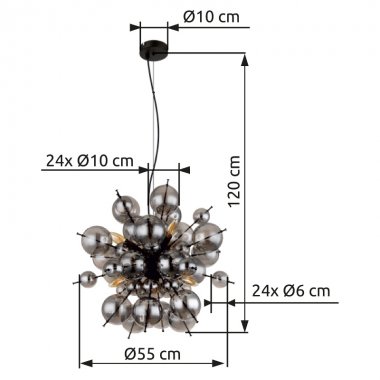 Lustr/závěsné svítidlo GL 15633HS-3