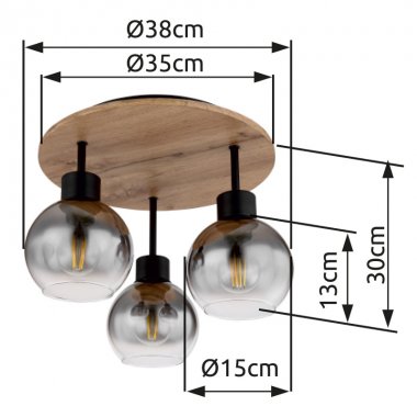 Stropní svítidlo GL 15656-3DR-3