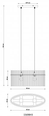 Lustr/závěsné svítidlo GL 15698H3-4