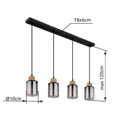 Lustr/závěsné svítidlo GL 15707-4H-4